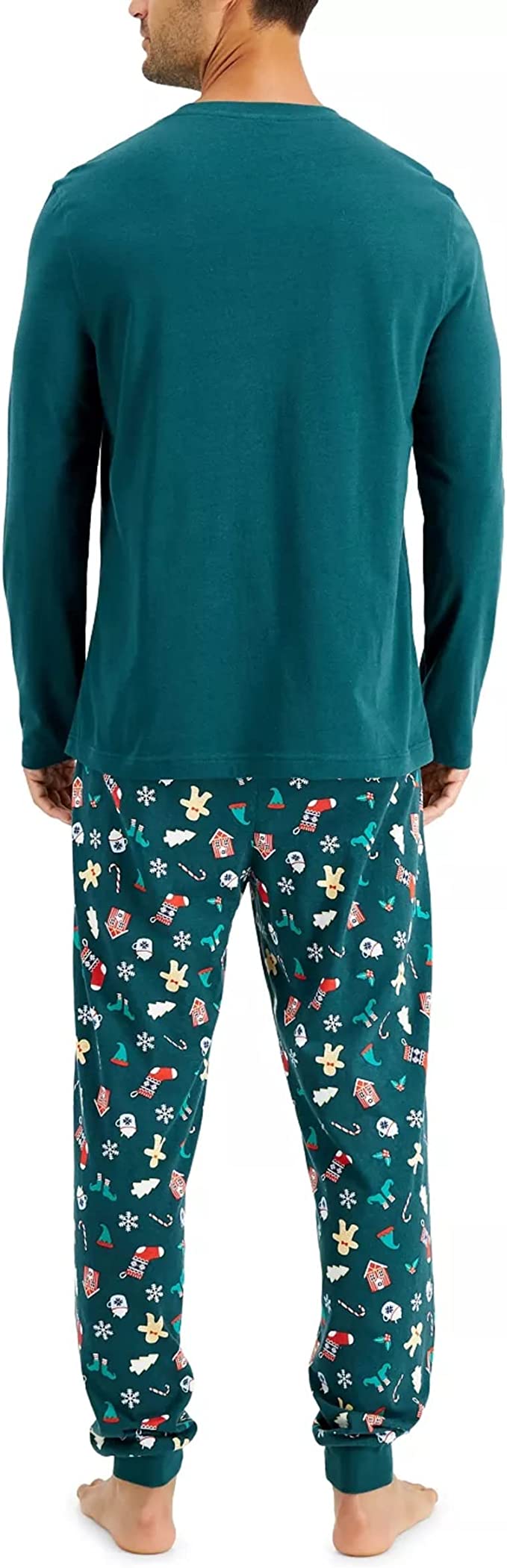 Family Pajamas Men's So Elfing Merry Christmas PJ Set  Color Green Size L