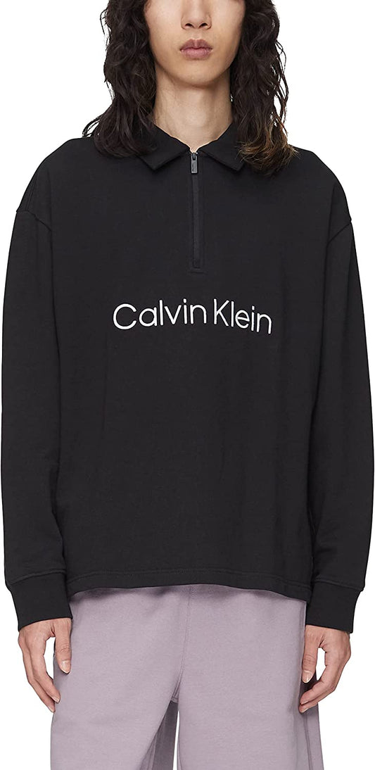 Calvin Klein Men's Relaxed-Fit Embroidered Sweatshirt  Color Black Beauty Size L