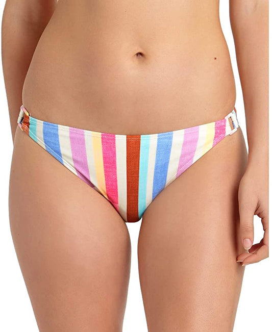 California Waves Juniors' Striped Ring Hipster Bikini Swim Bottom  Multicolor