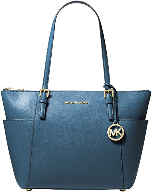 MICHAEL Michael Kors Jet Set Item East West Top-Zip Tote Dark Chambray One Size