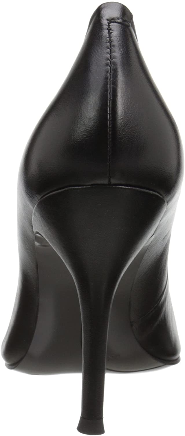 NINE WEST Women's Flax New Hollywood Dress Pump  Black Leather Size 9.5M