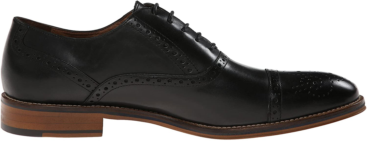 Johnston & Murphy Men’s Conard Cap Toe|Hand-Burnished Leather|Rubber Sole  Size 8