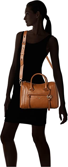 Michael Kors Carine Medium Pebbled Leather Satchel