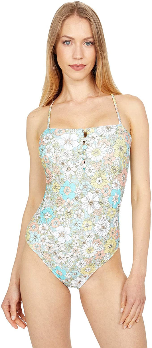 O'NEILL Women's Praia Wildflower One-Piece   Color Seaglass Size XL