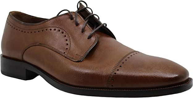 Johnston & Murphy Men's Sanborn Cap-Toe Lace-Up  Color Tan Size 10M