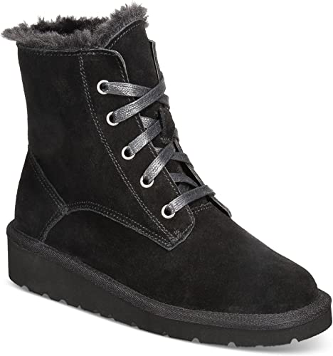 STYLE & CO WOMENS ABBBAA COLD WEATHER LACE-UP BOOTS  Color Black SIZE 8M