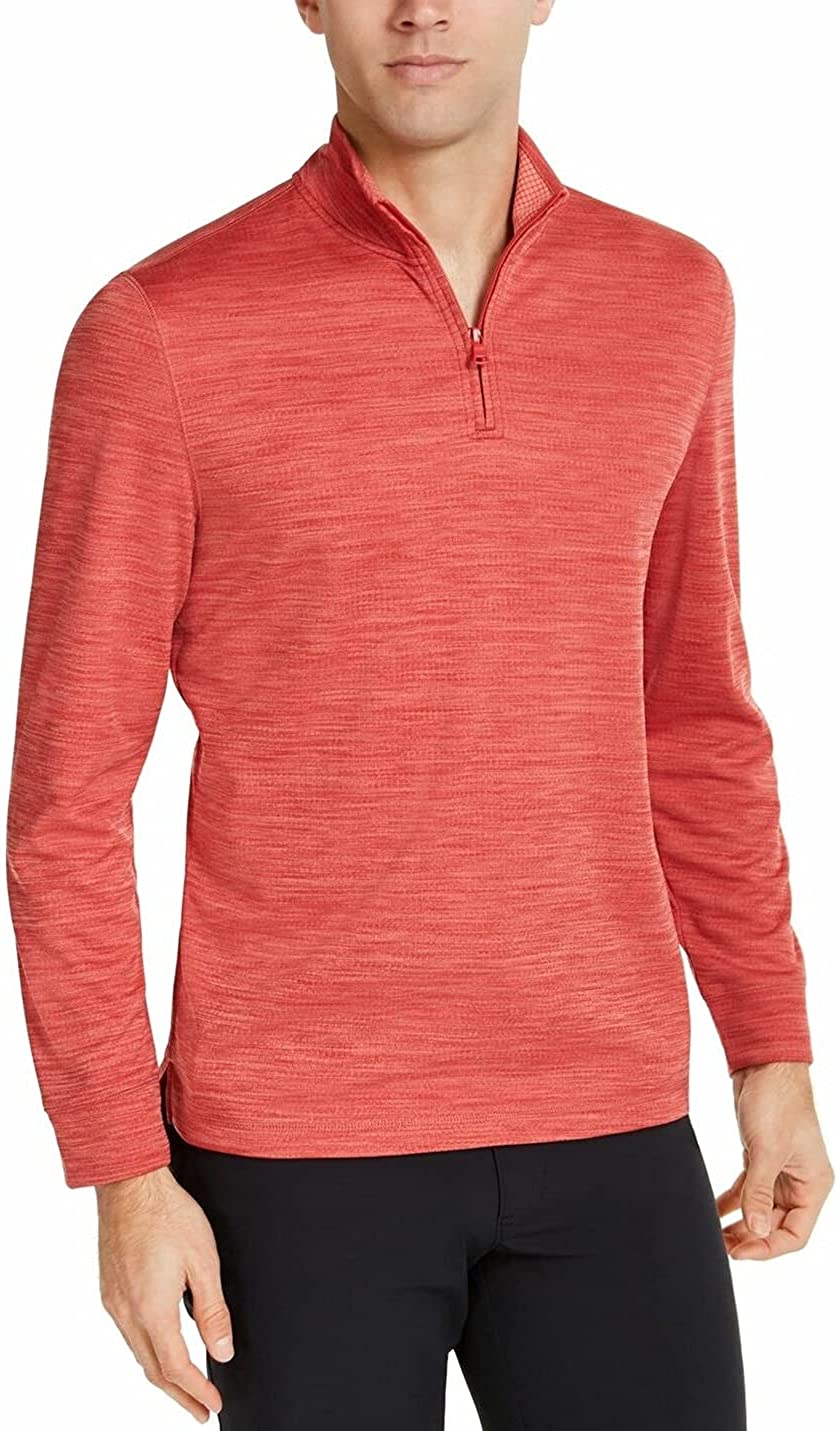 Club Room Mens Sweater Large Quarter-Zip Tech Pullover   Color Red Size L