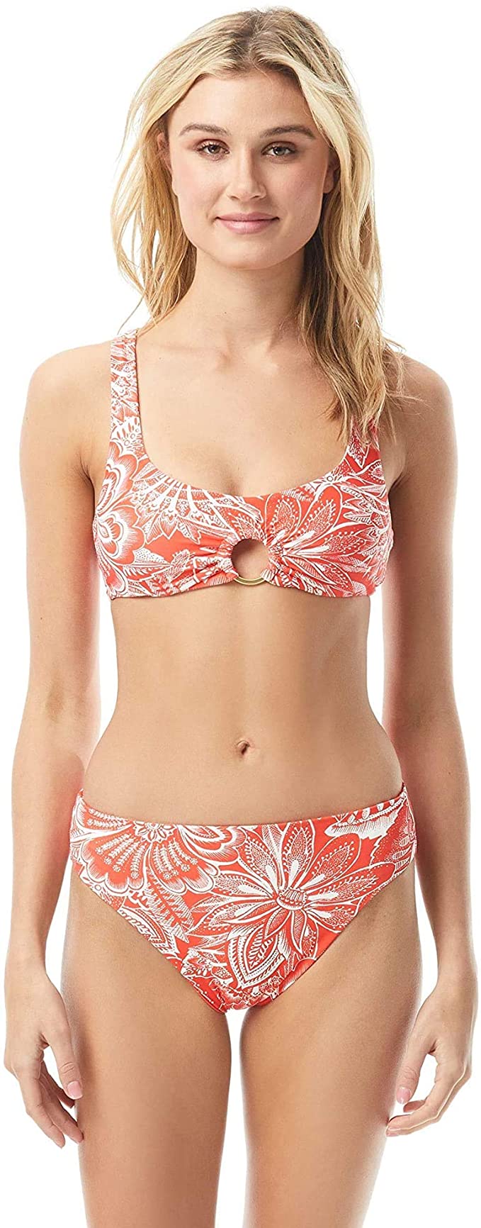 Vince Camuto Women's Standard Ring Bikini Top  Color Poppy 670 Size S