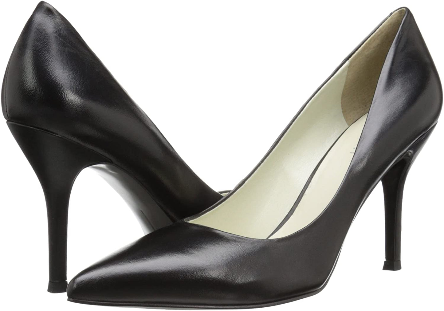 NINE WEST Women's Flax New Hollywood Dress Pump  Black Leather Size 9.5M