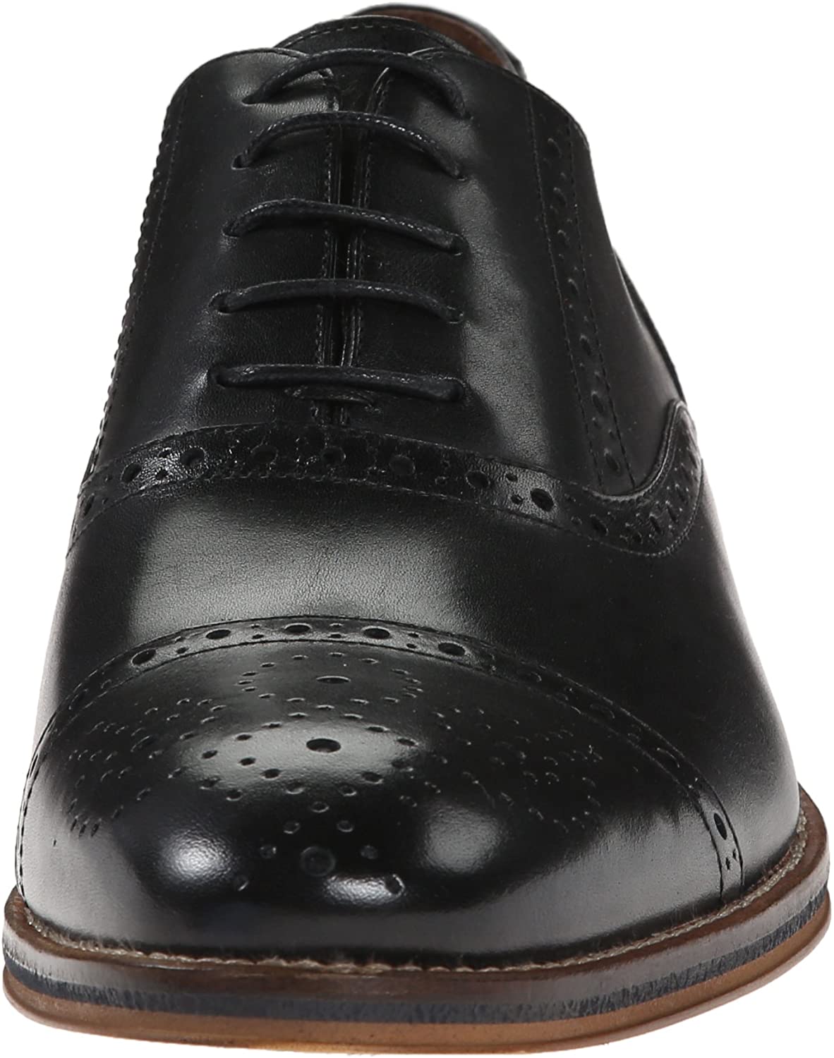 Johnston & Murphy Men’s Conard Cap Toe|Hand-Burnished Leather|Rubber Sole  Size 8