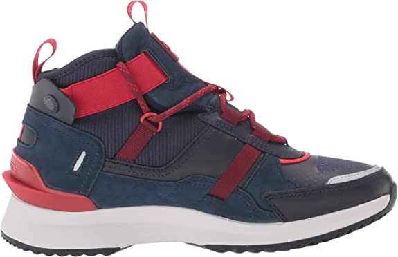 Lacoste Men's Run Breaker High-Top Sneakers  Color Navy/Red Size 8M