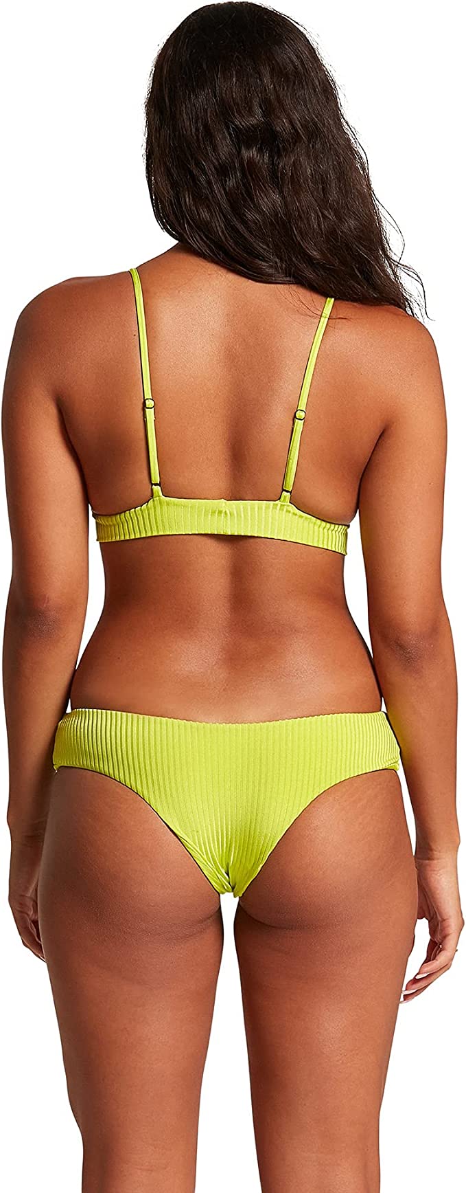 Volcom Simply Rib Tri Bikini Top  Color Lime Size M