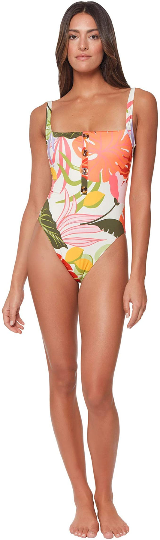 Sanctuary Fresh Squeezed Button Front One-Piece   Multicolor Size L