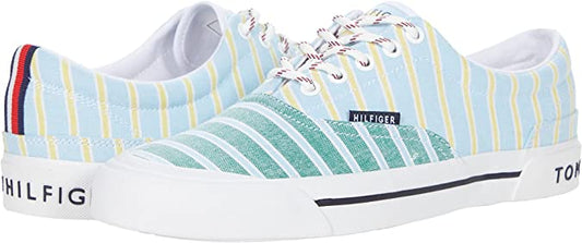 Tommy Hilfiger Men's Pallet Sneakers Color Green Multi Tex Stripe Size 12M