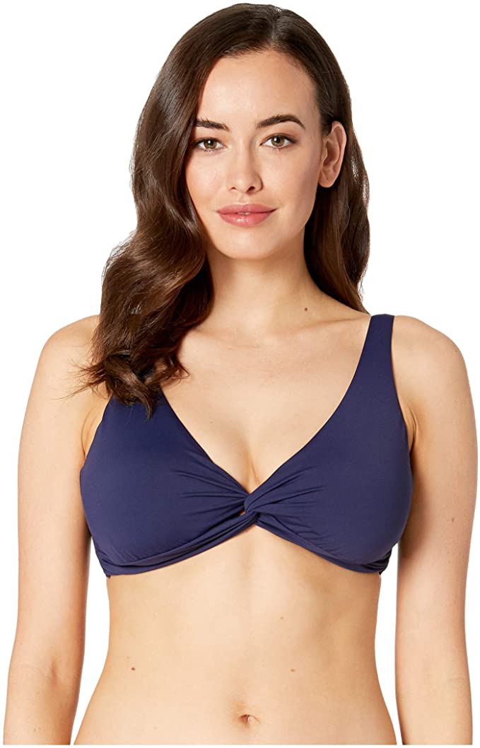 Tommy Bahama Pearl Underwire Twist Front Bra Bikini Top  Color Mare Navy Size M