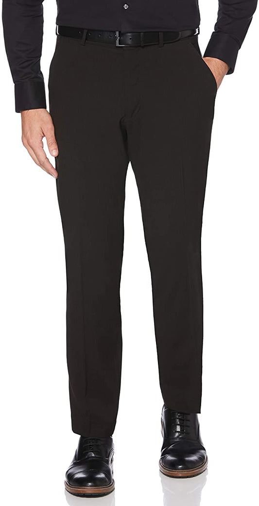 Perry Ellis Men's Portfolio Slim Fit Dress Pant  Color Black W34xL34