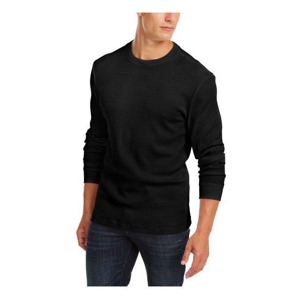 CLUB ROOM Men's Long Sleeve T-Shirt   Color Black Size 2XL