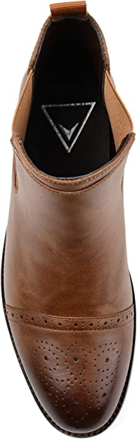 Vance Co. Garrett Mens Cap Toe Chelsea Boot  Color Tan Size 8.5W