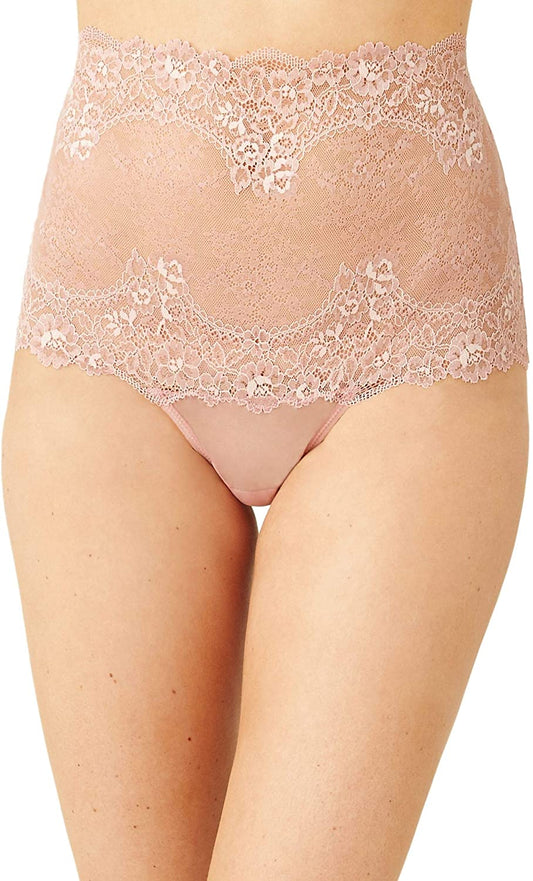 Wacoal Level Up Lace Hi Waist Thong  Color Roebuck Size S