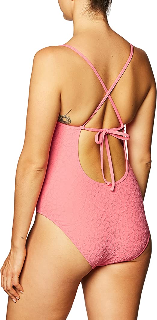 Jessica Simpson Standard V Neck One Piece Swimsuit   Color Melon Size S