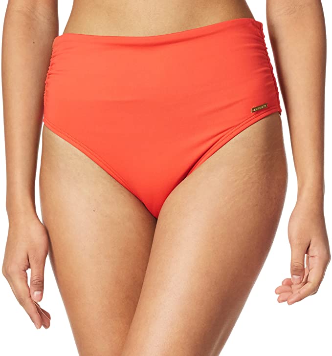 Vince Camuto Convertible High Waist Bikini Bottoms  Color Poppy Size S