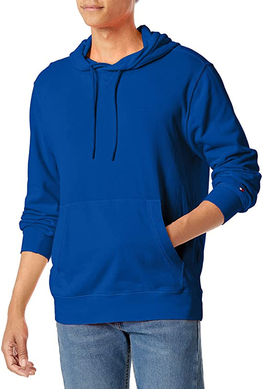 Tommy Hilfiger Men's Check Hoodie Sweatshirt  Color Cobalt Size L