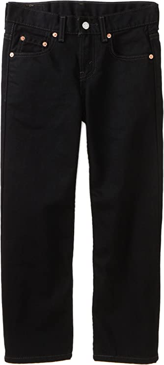 Levi's Boys' 550 Relaxed Fit Jeans  Color Black Size 12H 32W x 27L