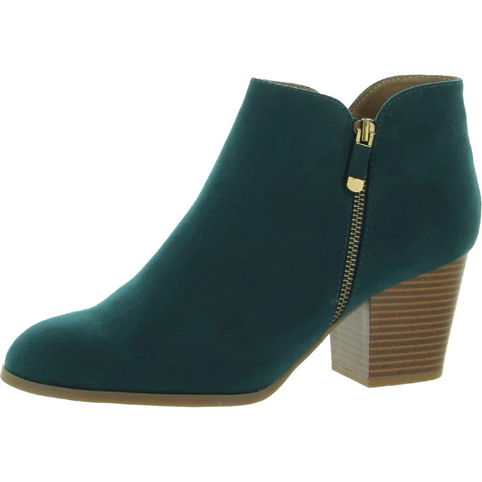 Style Co Masrinaa Block-Heel Ankle Boot  Color Teal Micro Size 6M