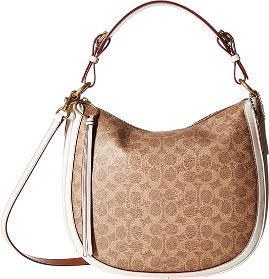 COACH Women's Coated Canvas Signature Sutton Hobo Bag