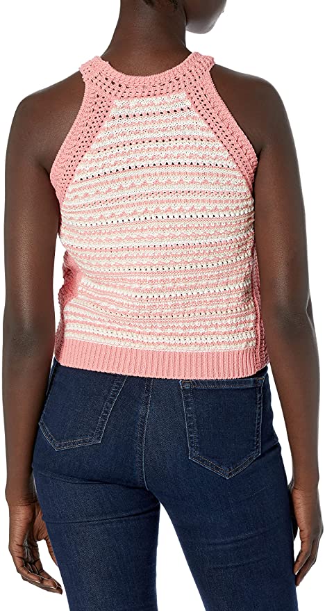 BCBGeneration Women's Halter Sweater Pullover  Color Coral Size M