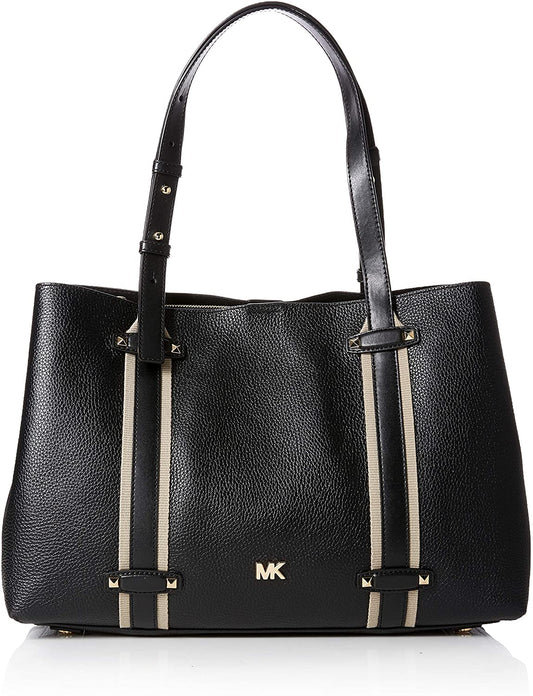 Michael Kors Raven Large Shoulder Tote  Style 30H6SRXE3L Black/Silver