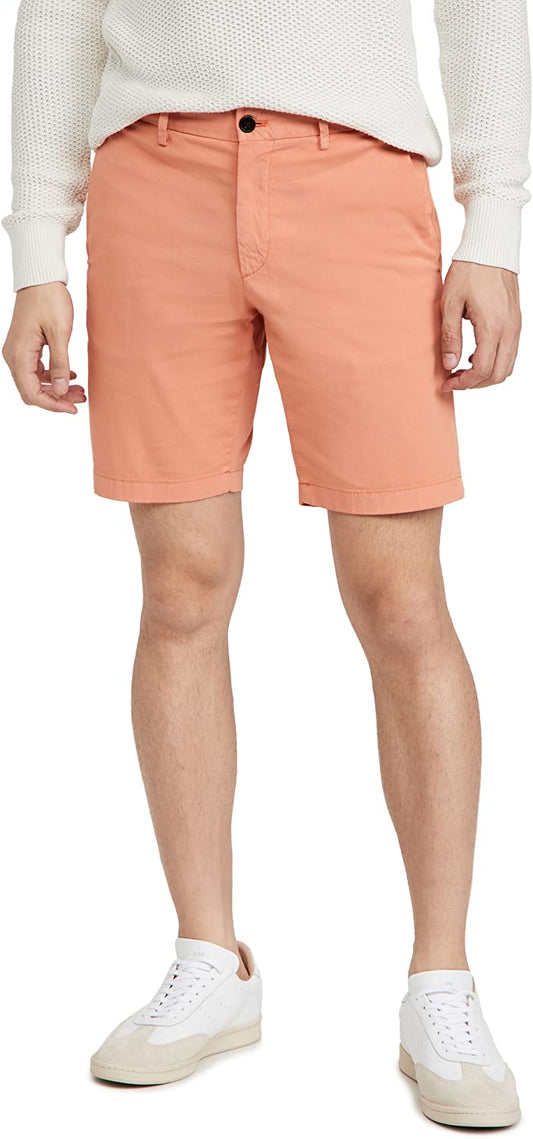 Theory Men's Zaine Patton Slim Fit Shorts  Color Vivid Coral Size 29