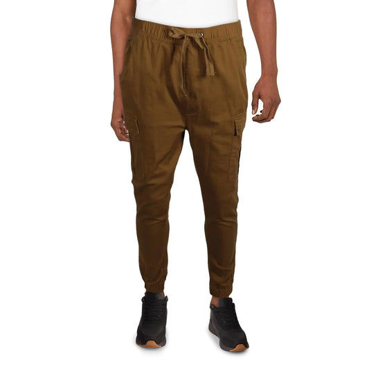 Galaxy by Harvic Men's Jogger Straight Leg Cargo Pants  Color Timber Size L