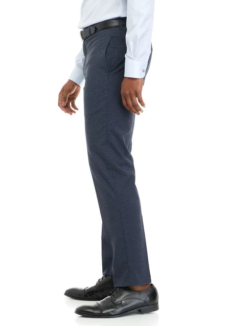 Lauren Ralph Lauren Mini Check Flat Front Pants  Color Navy/Black W34xL32