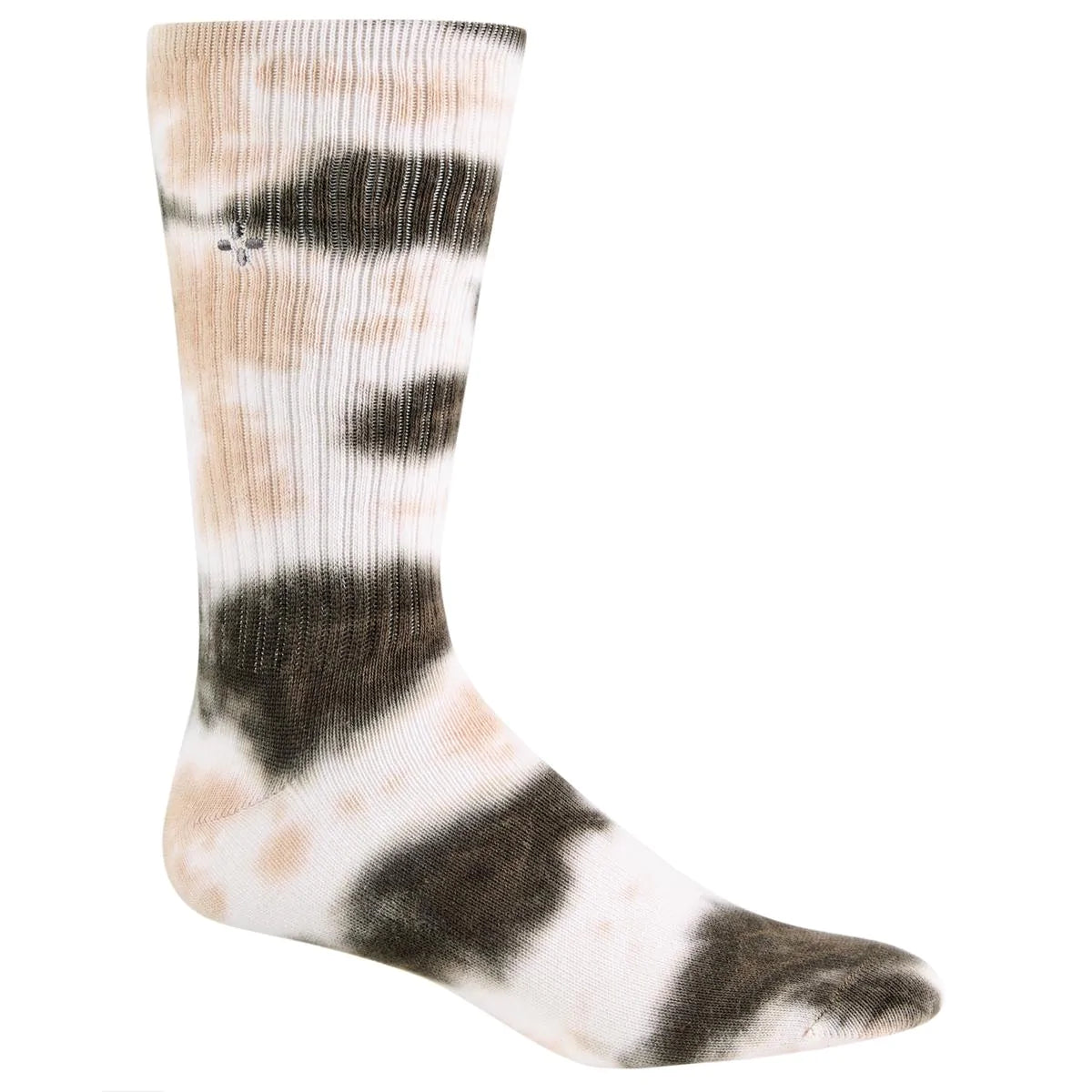 Sun Stone Mens Novelty Crew Socks  Color Olive Tie Dye ONE SIZE