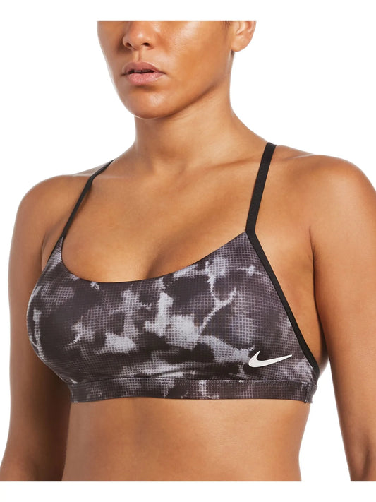 Nike Stretch Crossback Lined Swimsuit Top  Color Black Size M