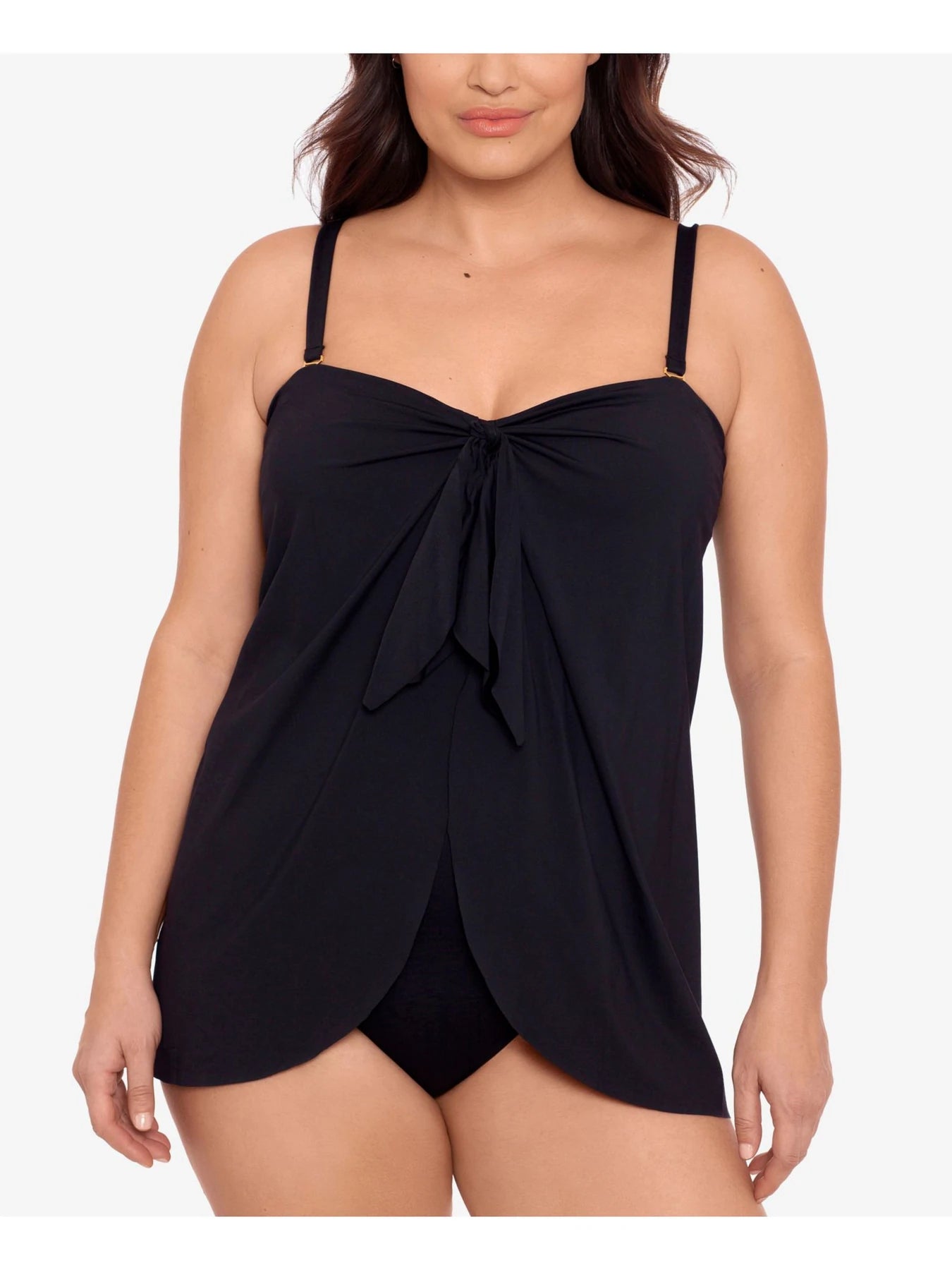 Lauren Ralph Lauren Plus Size Flyaway One-Piece Swimsuit  Color Black Size 20W