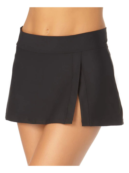 Anne Cole Slit Swim Skirt  Color Black Size XL