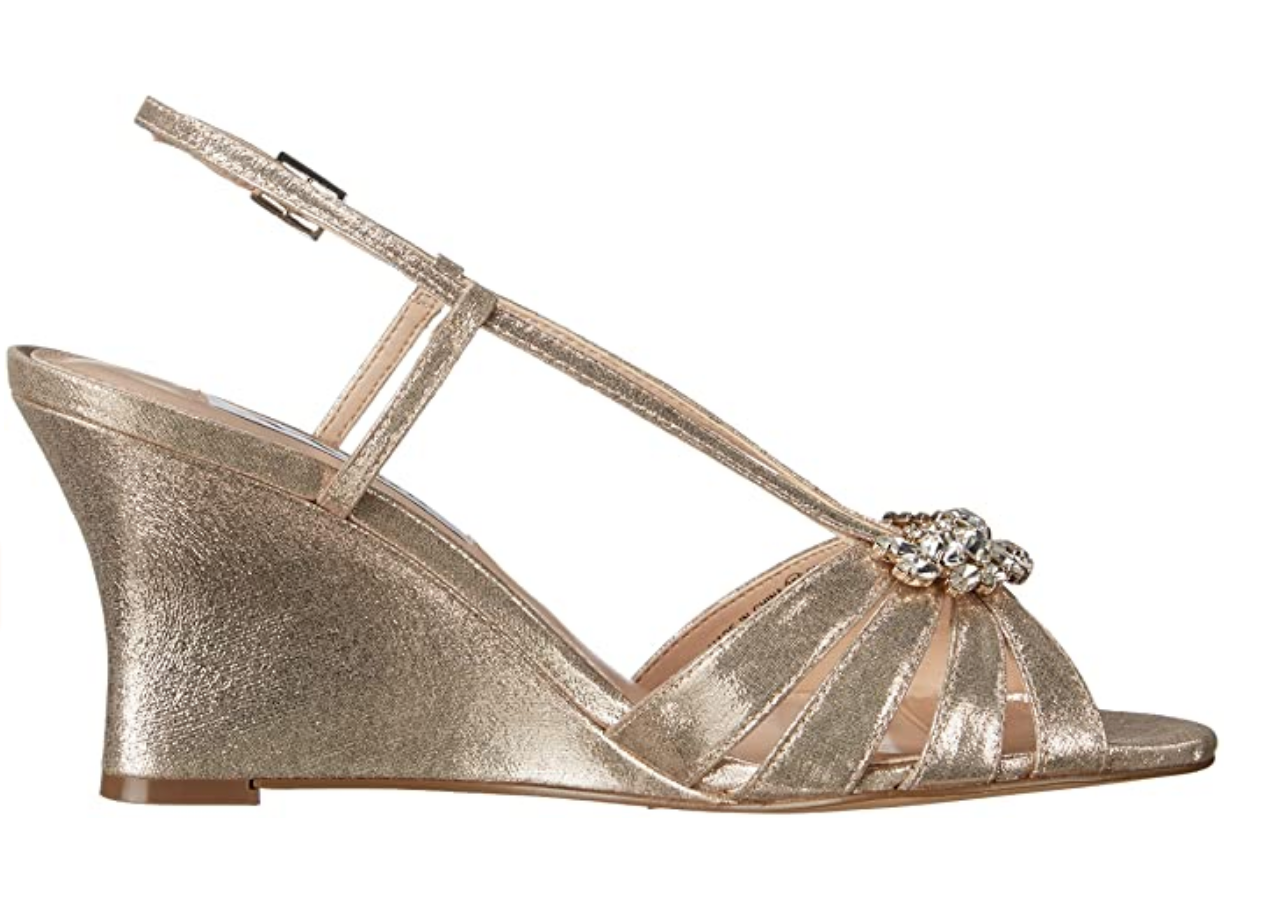 Nina Women's Viani Wedge Sandal Color: Taupe Size: 8M