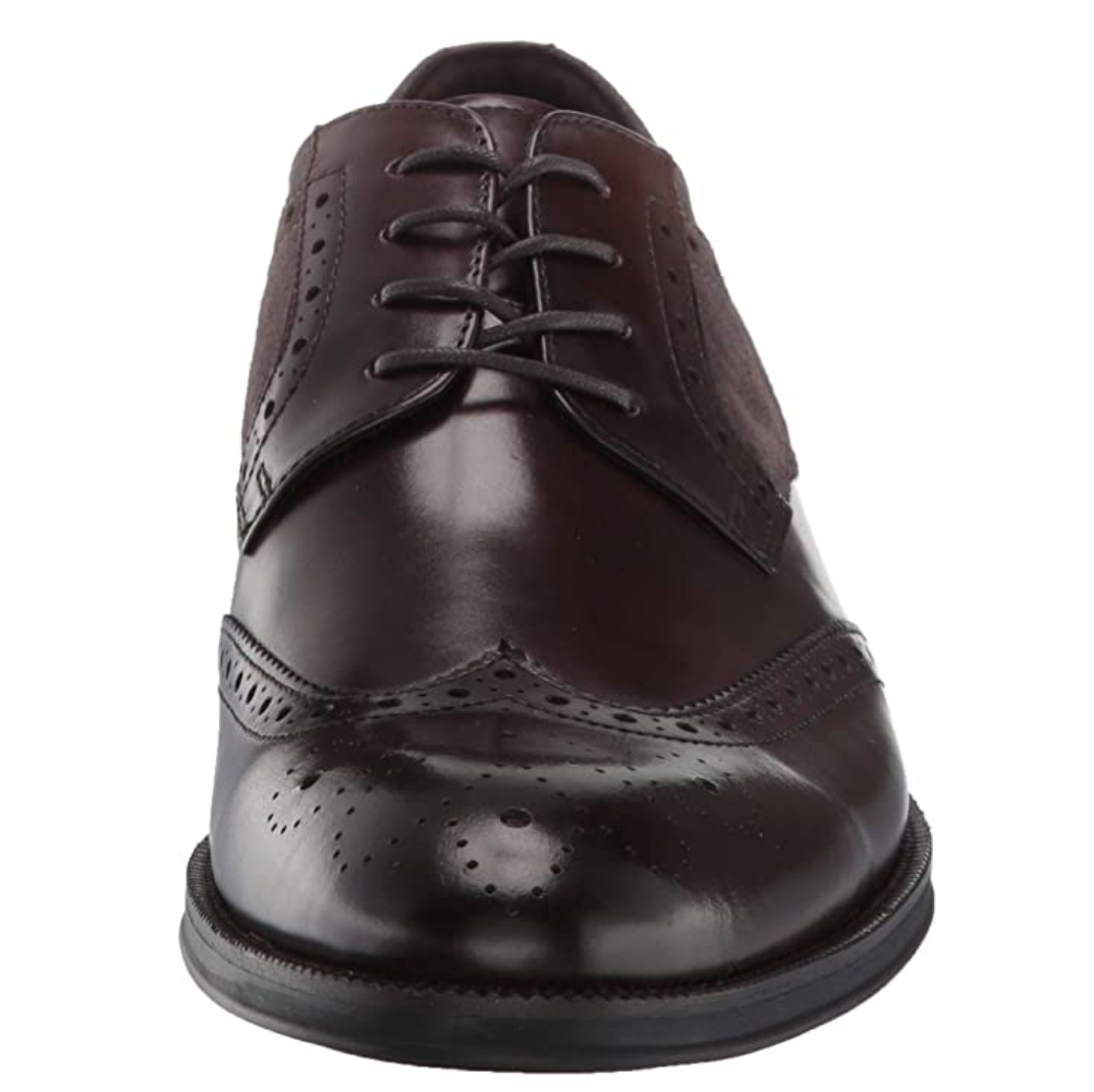 Kenneth Cole New York Men's Brock Wing Tip Lace Up Oxford  Color Brown/Gray Size 11M