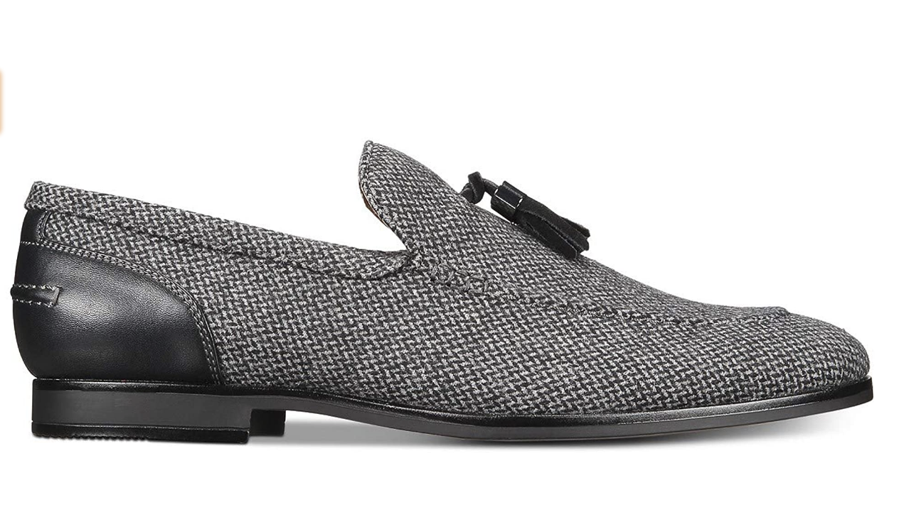 bar III Womens Kingston Slip-on Loafers Fabric Almond Toe Loafers Color: Grey Tweed Size: 11M