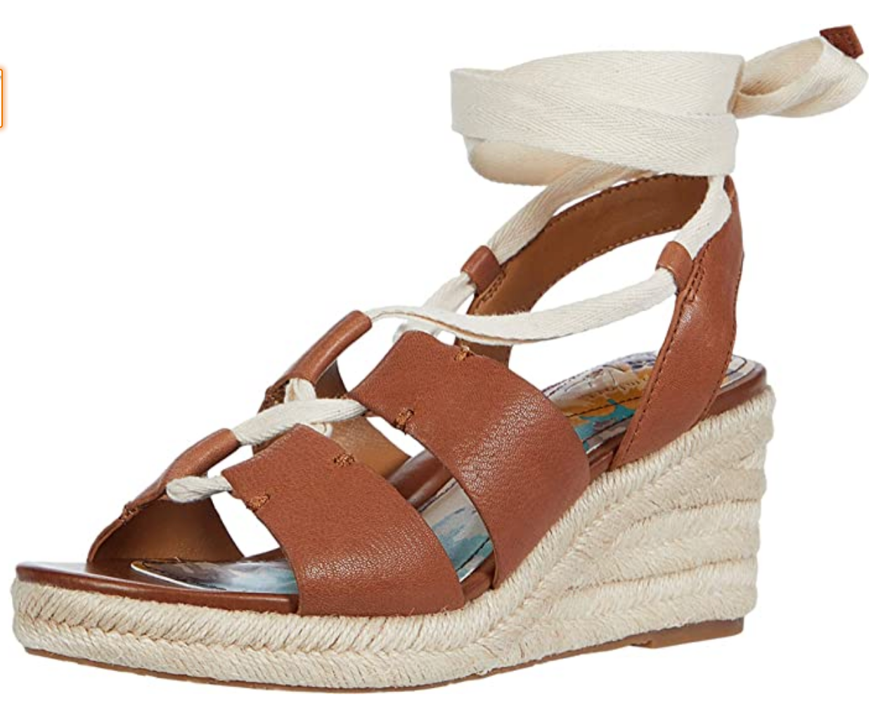 Patricia Nash TAN Riva Wedge 149LEA-TAN Tie Laces