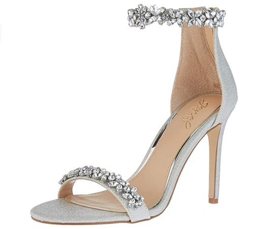 Jewel Badgley Mischka Women's Ramira Heeled Sandal  Color: Silver  Size: 7.5M