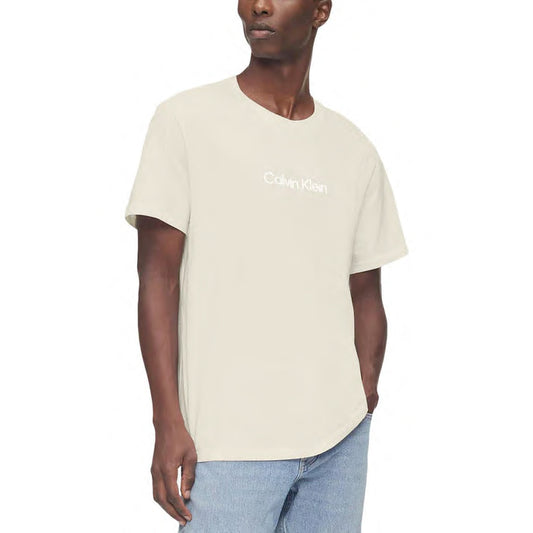 Calvin Klein Mens Box Logo T-Shirt  Color Silver Birch Size M