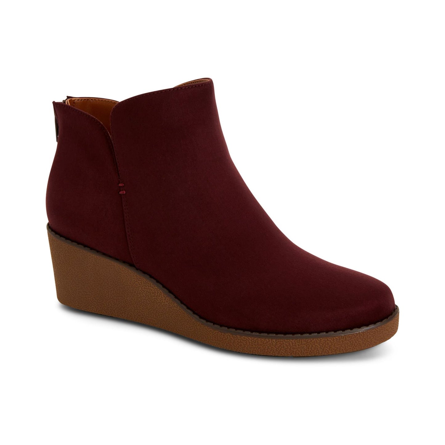 Style Co Jarodd Crepe Wedge Booties  Color Wine Size 8M