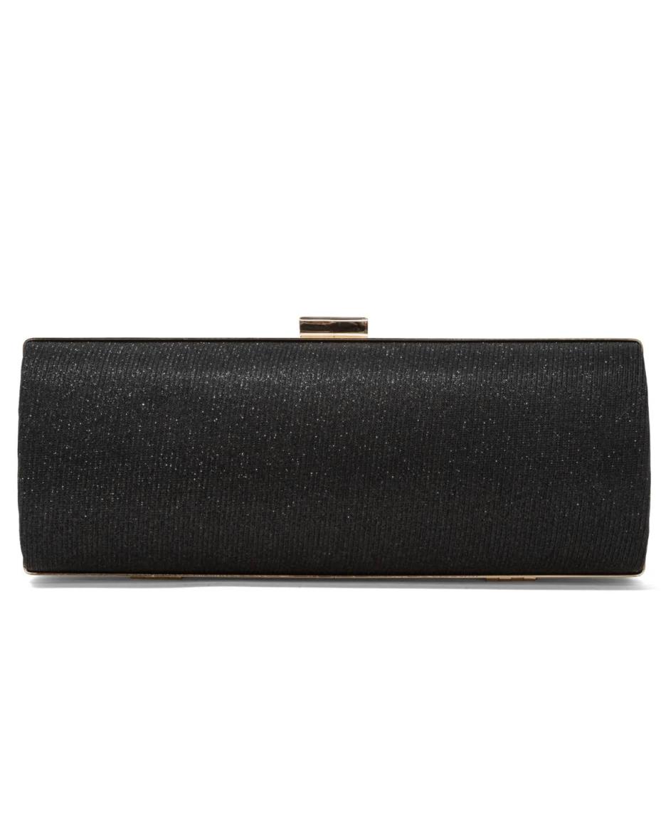 Inc International Concepts Betti Lurex Sparkle Clutch   Color Black/Gold