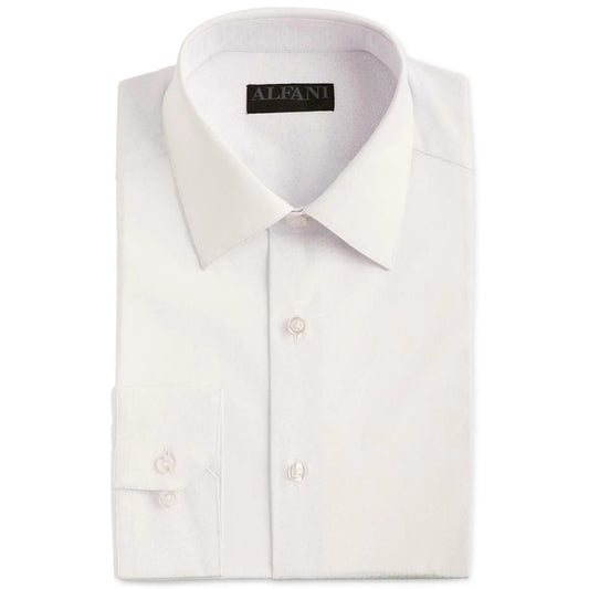 Alfani Men's Slim-Fit Performance Stretch Dress Shirt  Color White Size 17-17.5 36-37