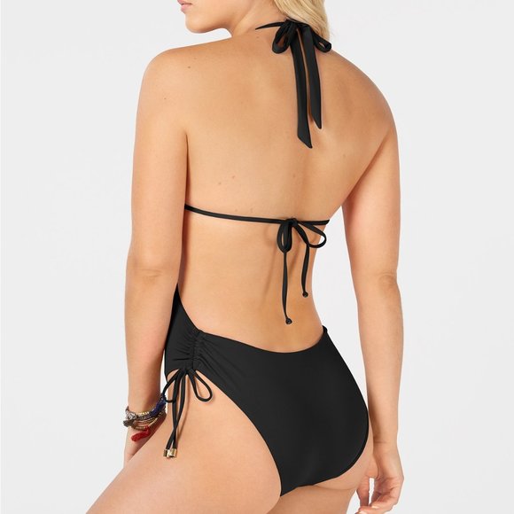 Bar III Solid Cutout Molded Cup One-Piece Swimsuit