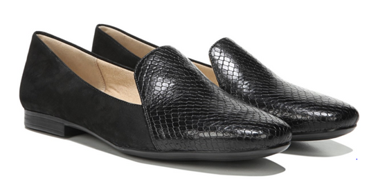 Naturalizer Emiline Flats Black Snake 8.5W