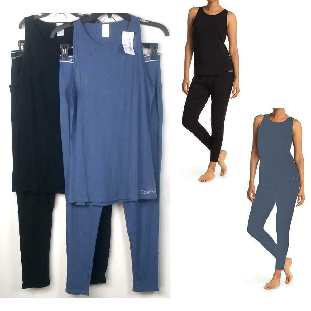 Calvin Klein Tank Top & Pants Pajama Set QP2416O  Color Black